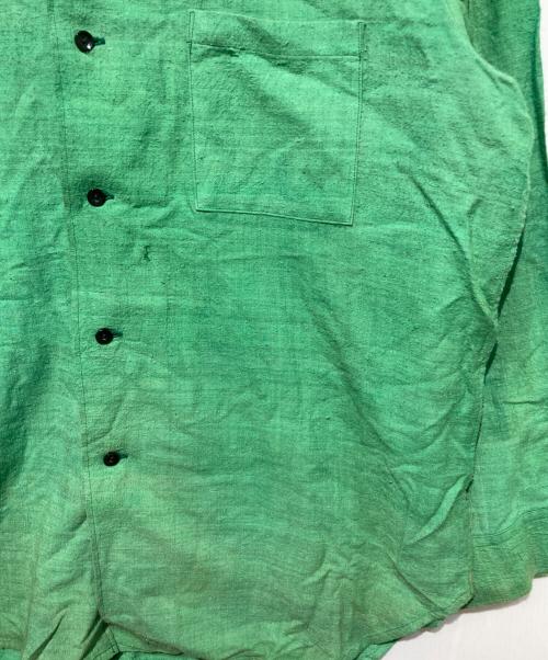 Yohji Yamamoto pour homme（ヨウジヤマモト プールオム）Yohji Yamamoto pour homme (ヨウジヤマモト プールオム) 93AW シルクシャツ グリーン サイズ:Mの古着・服飾アイテム