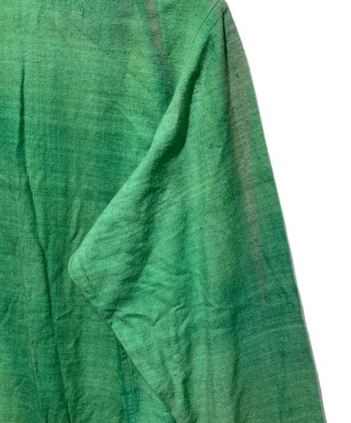 Yohji Yamamoto pour homme（ヨウジヤマモト プールオム）Yohji Yamamoto pour homme (ヨウジヤマモト プールオム) 93AW シルクシャツ グリーン サイズ:Mの古着・服飾アイテム