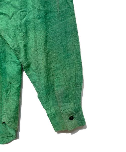 Yohji Yamamoto pour homme（ヨウジヤマモト プールオム）Yohji Yamamoto pour homme (ヨウジヤマモト プールオム) 93AW シルクシャツ グリーン サイズ:Mの古着・服飾アイテム