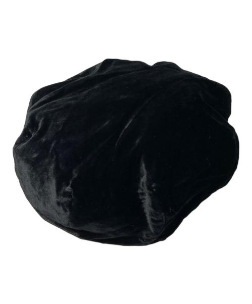 Yohji Yamamoto pour homme（ヨウジヤマモト プールオム）Yohji Yamamoto pour homme (ヨウジヤマモト プールオム) ベロアベレー帽 ブラックの古着・服飾アイテム