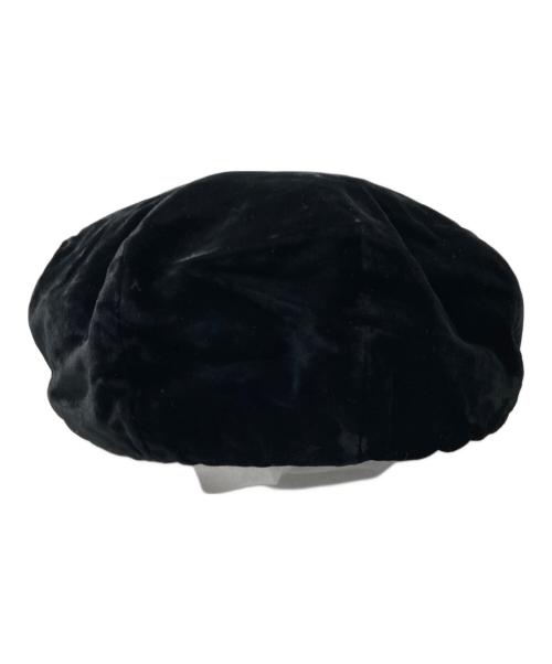 Yohji Yamamoto pour homme（ヨウジヤマモト プールオム）Yohji Yamamoto pour homme (ヨウジヤマモト プールオム) ベロアベレー帽 ブラックの古着・服飾アイテム