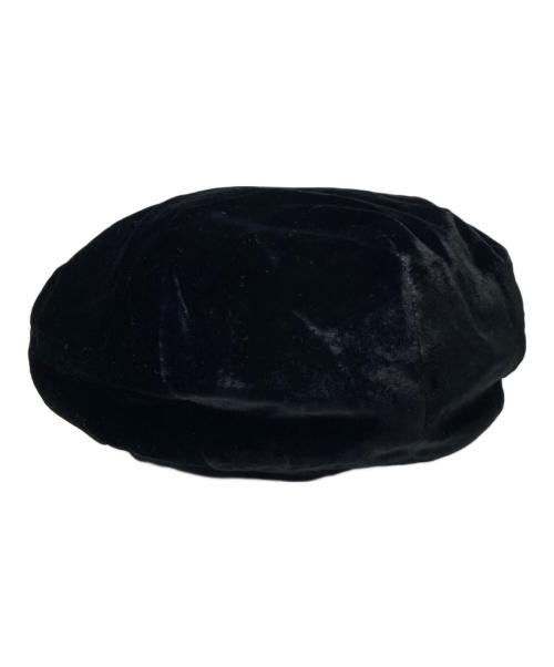 Yohji Yamamoto pour homme（ヨウジヤマモト プールオム）Yohji Yamamoto pour homme (ヨウジヤマモト プールオム) ベロアベレー帽 ブラックの古着・服飾アイテム