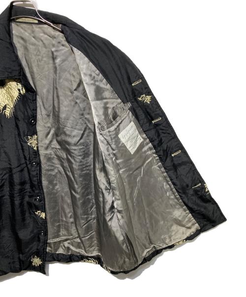 Yohji Yamamoto pour homme（ヨウジヤマモト プールオム）Yohji Yamamoto pour homme (ヨウジヤマモト プールオム) 93AW 花・龍柄刺繍シルクジャケット ブラック サイズ:Mの古着・服飾アイテム