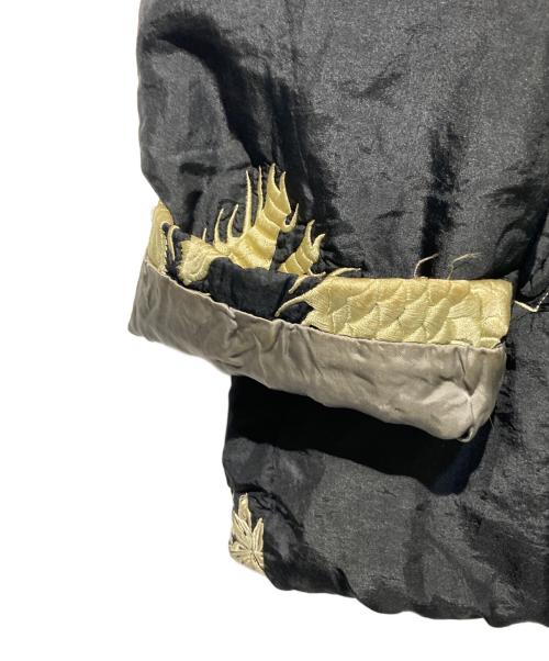 Yohji Yamamoto pour homme（ヨウジヤマモト プールオム）Yohji Yamamoto pour homme (ヨウジヤマモト プールオム) 93AW 花・龍柄刺繍シルクジャケット ブラック サイズ:Mの古着・服飾アイテム