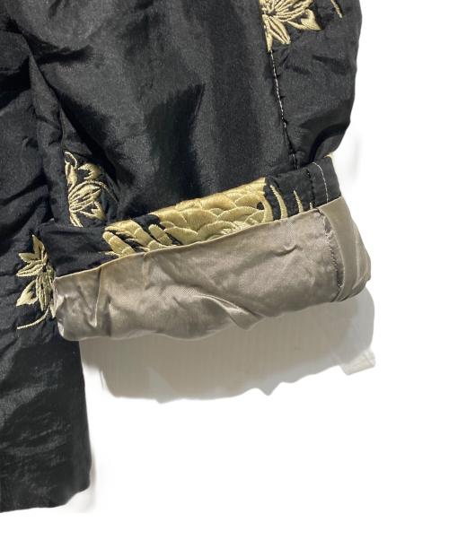 Yohji Yamamoto pour homme（ヨウジヤマモト プールオム）Yohji Yamamoto pour homme (ヨウジヤマモト プールオム) 93AW 花・龍柄刺繍シルクジャケット ブラック サイズ:Mの古着・服飾アイテム