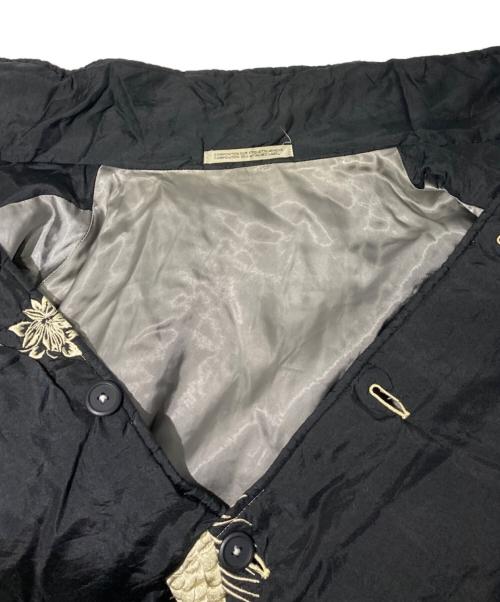 Yohji Yamamoto pour homme（ヨウジヤマモト プールオム）Yohji Yamamoto pour homme (ヨウジヤマモト プールオム) 93AW 花・龍柄刺繍シルクジャケット ブラック サイズ:Mの古着・服飾アイテム