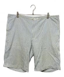 Yohji Yamamoto pour homme（ヨウジヤマモト プールオム）の古着「93SS ワイドストライプショーツ」｜ホワイト×ブルー