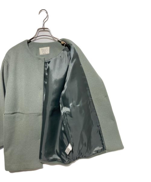 JOURNAL STANDARD relume（ジャーナルスタンダード レリューム）JOURNAL STANDARD relume (ジャーナルスタンダード レリューム) 別注 LANA WOOL140切り替えショートコート グレー サイズ:38の古着・服飾アイテム