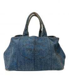 PRADA（プラダ）の古着「カナパ デニムトートバッグ」｜インディゴ