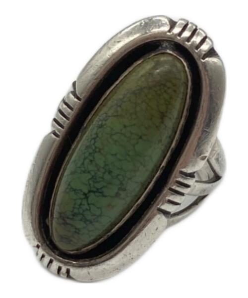 Navajo（ナバホ）Navajo (ナバホ) グリーンターコイズリング オリーブ サイズ:8号の古着・服飾アイテム