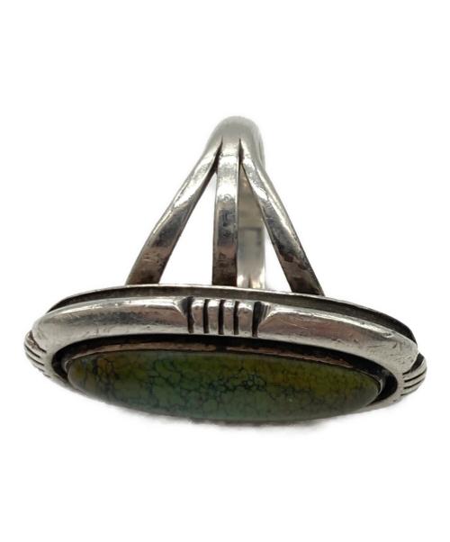 Navajo（ナバホ）Navajo (ナバホ) グリーンターコイズリング オリーブ サイズ:8号の古着・服飾アイテム