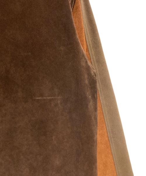 DRAKE'S（ドレイクス）DRAKE'S (ドレイクス) パッチワーク スエード チョアジャケット ブラウン サイズ:38の古着・服飾アイテム