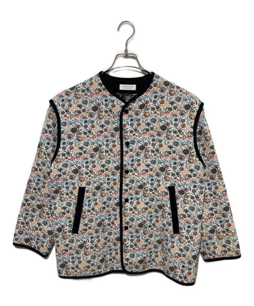 MACPHEE（マカフィー）MACPHEE (マカフィー) フローラルゴブラン ノーカラージャケット ベージュ サイズ:36の古着・服飾アイテム