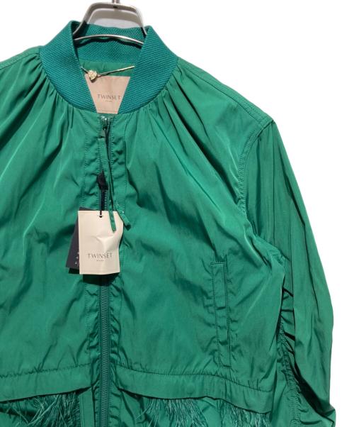 TWIN-SET（ツインセット）TWIN-SET (ツインセット) ボンバージャケット グリーン サイズ:40の古着・服飾アイテム