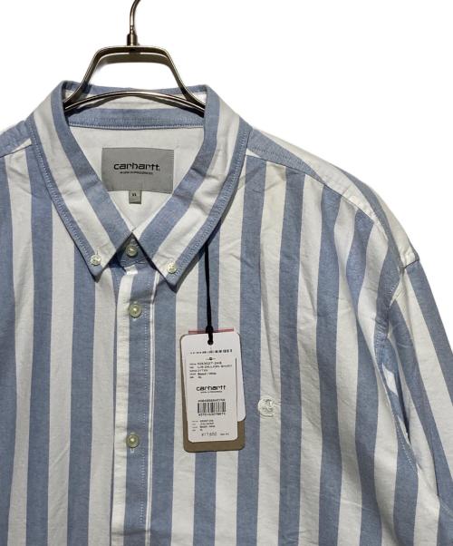 Carhartt WIP（カーハート ワークインプログレス）Carhartt WIP (カーハート ワークインプログレス) ストライプシャツ ホワイト×ブルー サイズ:ＸＬ 未使用品の古着・服飾アイテム