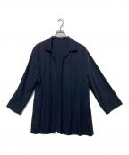 Y'sワイズ）の古着「レーヨン混ウールギャバジャケット」｜ネイビー