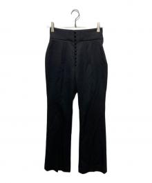 Mame Kurogouchi（マメクロゴウチ）の古着「ハイウエストフレアパンツ」｜ブラック