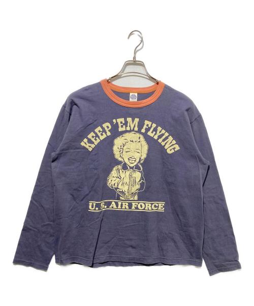 TOYS MCCOY（トイズマッコイ）TOYS McCOY (トイズマッコイ) マリリンモンロー リンガーカットソー ネイビー サイズ:XLの古着・服飾アイテム