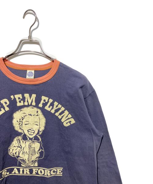 TOYS MCCOY（トイズマッコイ）TOYS McCOY (トイズマッコイ) マリリンモンロー リンガーカットソー ネイビー サイズ:XLの古着・服飾アイテム