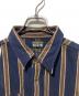 中古・古着 EIGHT G (エイトジー) 9oz HEAVY FLANNEL TWILL STRIPE WORK SHIRTS ネイビー サイズ:ＸＬ：7000円
