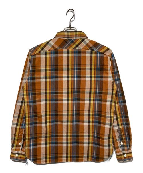 EIGHT G（エイトジー）EIGHT G (エイトジー) TWILL CHECK HEAVY FLANNEL WORK SHIRTS ブラウン サイズ:Lの古着・服飾アイテム