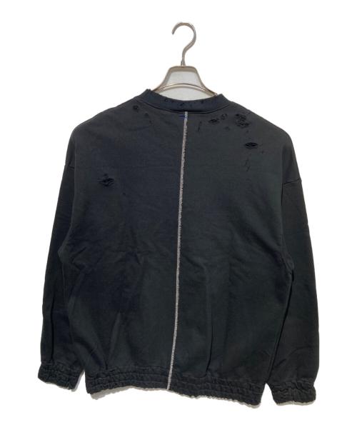 SHINYA KOZUKA（シンヤコズカ）SHINYA KOZUKA (シンヤコズカ) DAMAGED ORDINARY GIANT CREW ブラック サイズ:Mの古着・服飾アイテム