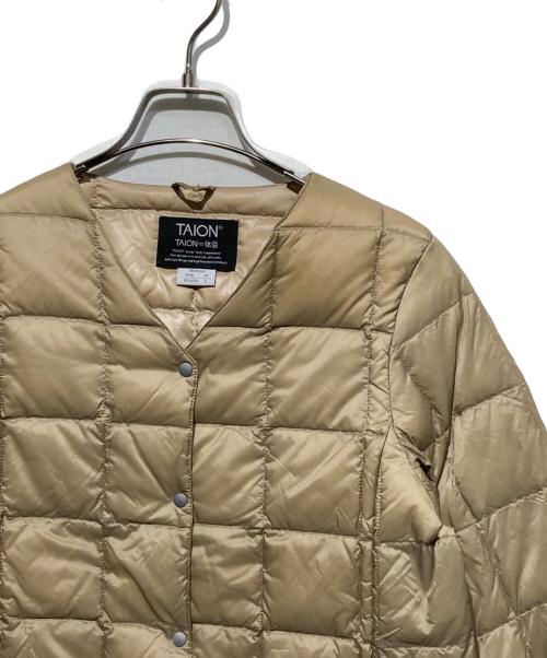 TAION（タイオン）TAION (タイオン) キルティングダウンコート ベージュ サイズ:Ｍの古着・服飾アイテム