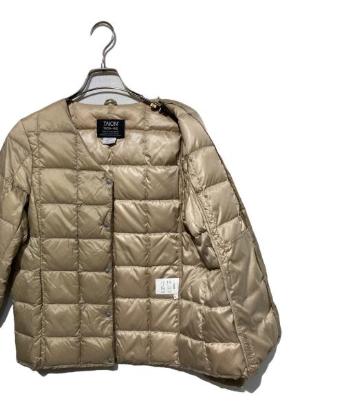 TAION（タイオン）TAION (タイオン) キルティングダウンジャケット ベージュ サイズ:Lの古着・服飾アイテム