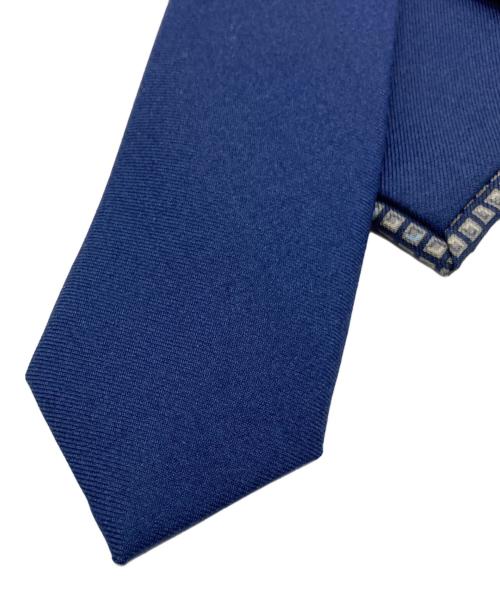 HERMES（エルメス）HERMES (エルメス) ネクタイ グレー×ネイビー サイズ:　の古着・服飾アイテム