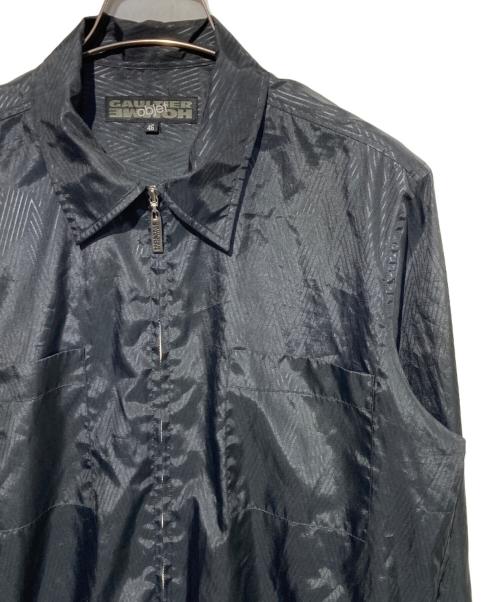 GAULTIER HOMME objet（ゴルチエオムオブジェ）GAULTIER HOMME objet (ゴルチエオムオブジェ) ジップアップシャツブルゾン ブラック サイズ:46の古着・服飾アイテム