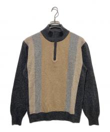 MORGANO（モルガーノ）の古着「カシミヤ混ハーフジップニット」｜グレー