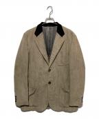 GIORGIO ARMANIジョルジョアルマーニ）の古着「ベロア切替ジャケット」｜ベージュ