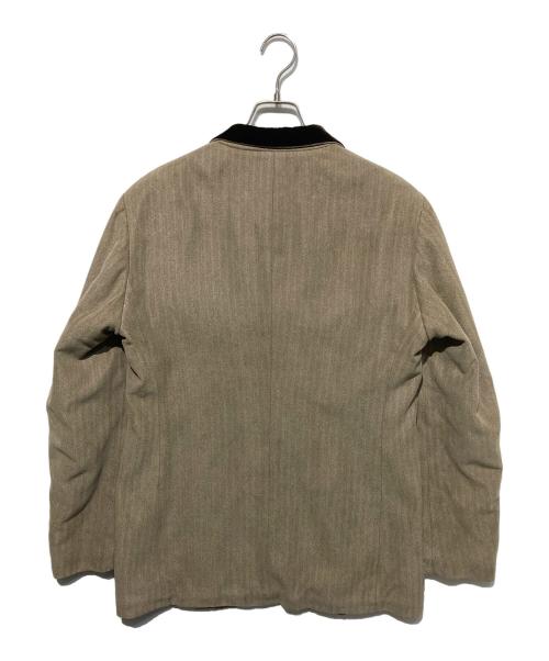 GIORGIO ARMANI（ジョルジョアルマーニ）GIORGIO ARMANI (ジョルジョアルマーニ) ベロア切替ジャケット ベージュ サイズ:48の古着・服飾アイテム