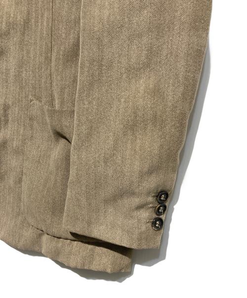 GIORGIO ARMANI（ジョルジョアルマーニ）GIORGIO ARMANI (ジョルジョアルマーニ) ベロア切替ジャケット ベージュ サイズ:48の古着・服飾アイテム