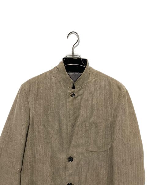 GIORGIO ARMANI（ジョルジョアルマーニ）GIORGIO ARMANI (ジョルジョアルマーニ) ベロア切替ジャケット ベージュ サイズ:48の古着・服飾アイテム