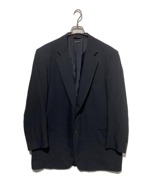 GIORGIO ARMANI（ジョルジョアルマーニ）GIORGIO ARMANI (ジョルジョアルマーニ) ウールシルクブレンドテーラードジャケット ブラック サイズ:48の古着・服飾アイテム