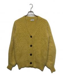 ROBERTO COLLINA×martinique（ロベルトコリーナ×マルティニーク）の古着「アンゴラケーブルカーディガン」｜イエロー