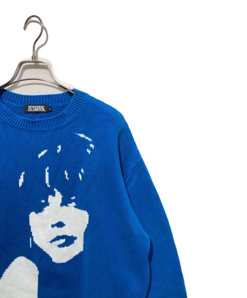 Hysteric Glamour（ヒステリックグラマー）Hysteric Glamour (ヒステリックグラマー) 20AW ジャガードプルオーバー ブルー サイズ:Lの古着・服飾アイテム