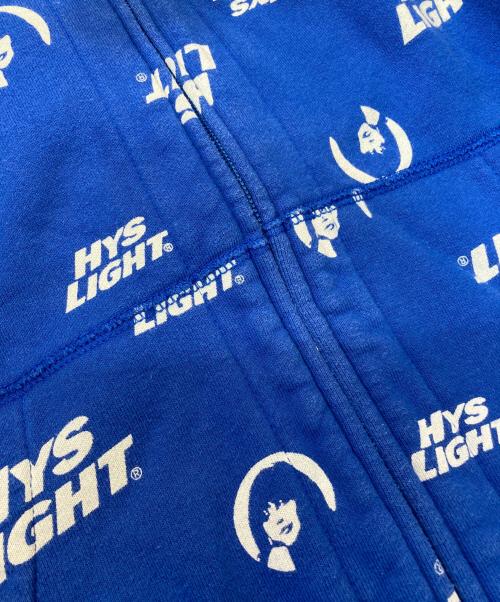 Hysteric Glamour（ヒステリックグラマー）Hysteric Glamour (ヒステリックグラマー) HYS LIGHT 総柄ジップパーカー ブルー サイズ:Sの古着・服飾アイテム