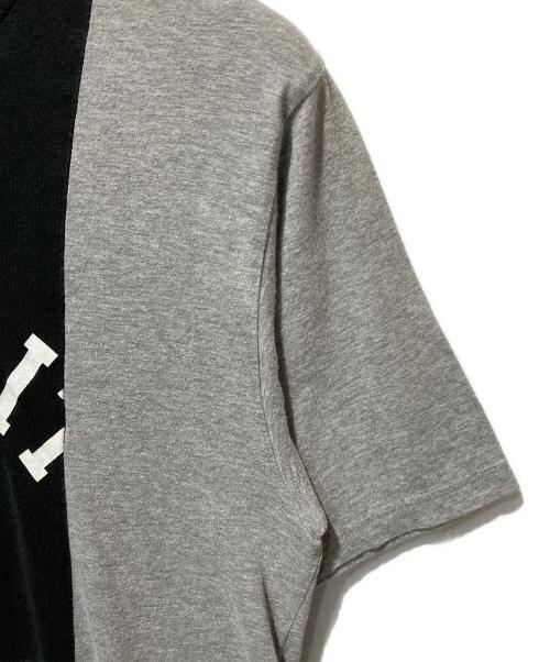 Hysteric Glamour（ヒステリックグラマー）Hysteric Glamour (ヒステリックグラマー) ヒスガールプリント ドッキングTee ブラック×グレー サイズ:FREEの古着・服飾アイテム