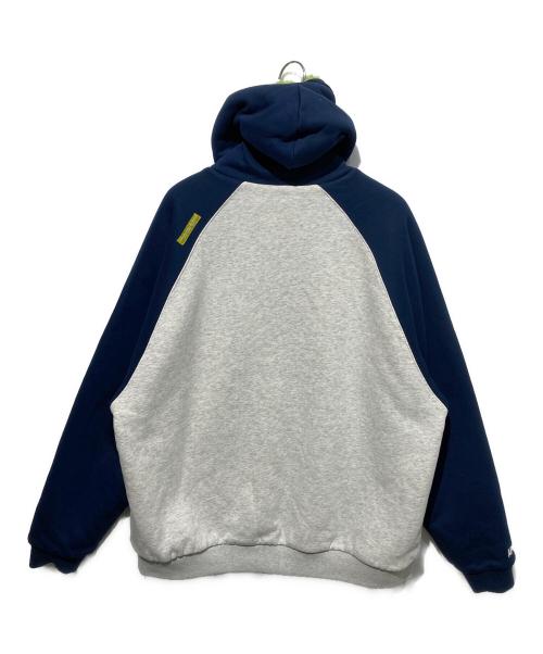 Aape BY A BATHING APE（エーエイプ バイ アベイシングエイプ）Aape BY A BATHING APE (エーエイプ バイ アベイシングエイプ) Moonface logo gradient zip-up fleece hoodie グリーン×ブルー サイズ:Mの古着・服飾アイテム
