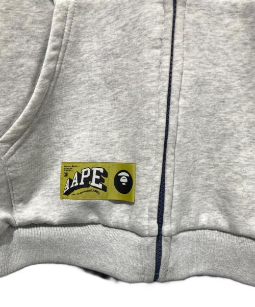 Aape BY A BATHING APE（エーエイプ バイ アベイシングエイプ）Aape BY A BATHING APE (エーエイプ バイ アベイシングエイプ) Moonface logo gradient zip-up fleece hoodie グリーン×ブルー サイズ:Mの古着・服飾アイテム