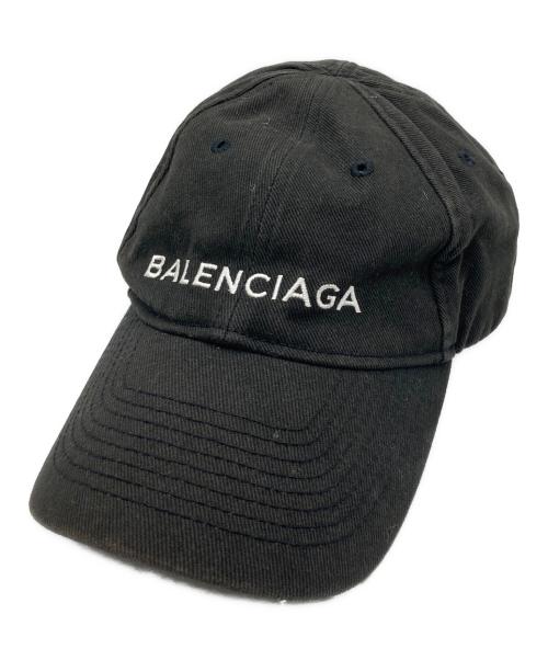 BALENCIAGA（バレンシアガ）BALENCIAGA (バレンシアガ) ロゴ ベースボールキャップ ブラックの古着・服飾アイテム