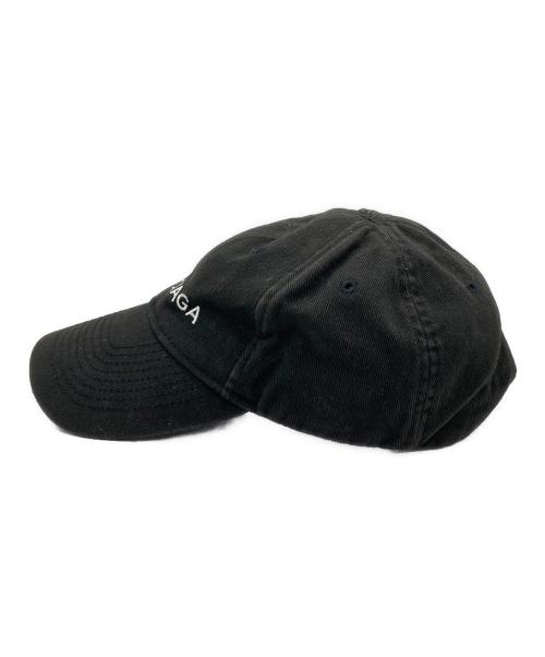 BALENCIAGA（バレンシアガ）BALENCIAGA (バレンシアガ) ロゴ ベースボールキャップ ブラックの古着・服飾アイテム
