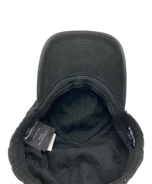 BALENCIAGA（バレンシアガ）BALENCIAGA (バレンシアガ) ロゴ ベースボールキャップ ブラックの古着・服飾アイテム