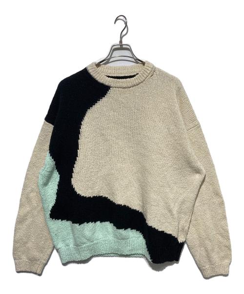 YOKE（ヨーク）YOKE (ヨーク) INTARSIA COTTON SWEATER アイボリー サイズ:4の古着・服飾アイテム