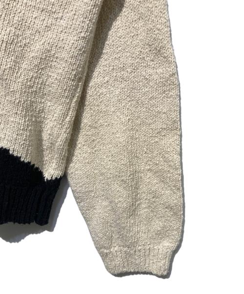 YOKE（ヨーク）YOKE (ヨーク) INTARSIA COTTON SWEATER アイボリー サイズ:4の古着・服飾アイテム
