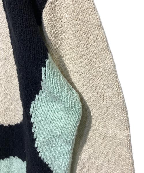 YOKE（ヨーク）YOKE (ヨーク) INTARSIA COTTON SWEATER アイボリー サイズ:4の古着・服飾アイテム