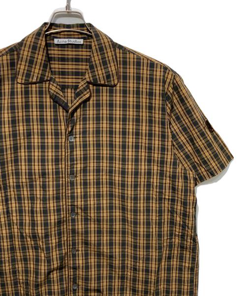 Acne studios（アクネ ストゥディオズ）ACNE STUDIOS (アクネ ストゥディオズ) チェックシャツ ブラウン サイズ:46の古着・服飾アイテム