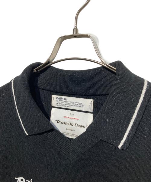 DAIRIKU（ダイリク）DAIRIKU (ダイリク) lame soccer uniform knit pullover ブラック サイズ:Mの古着・服飾アイテム